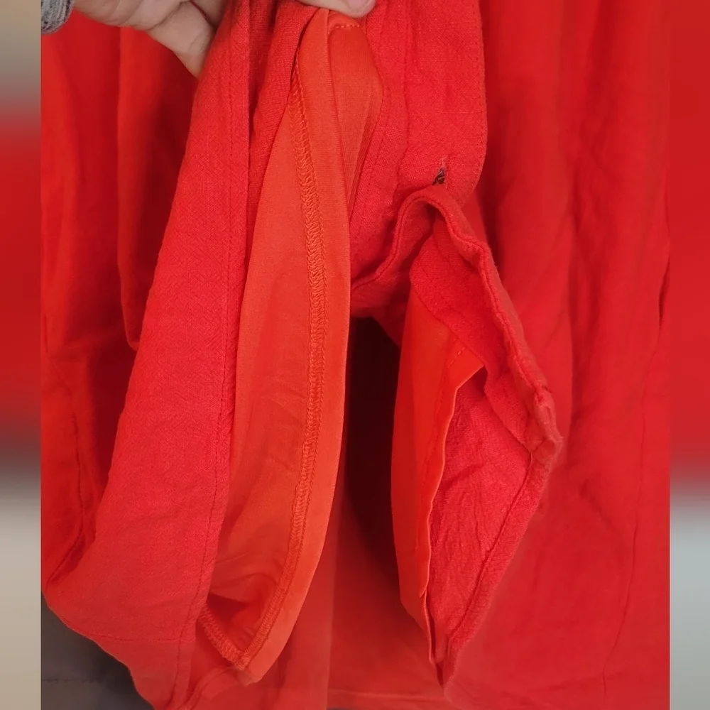 *NEW IN* Viscose And Linen Layered Dress With Pockets And Wooden Buttons Sz M - Picture 6 of 13